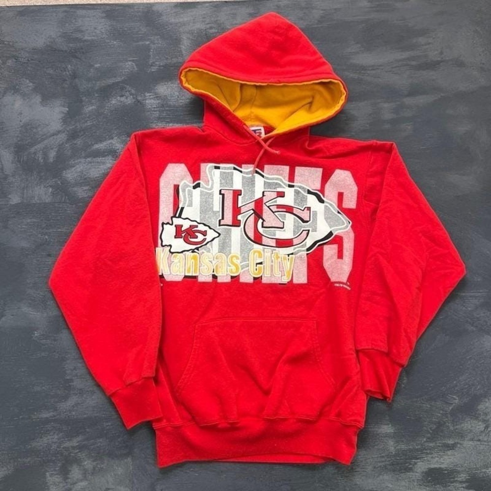 Vintage‎ Kansas City Chiefs Hoodie Mens Medium 1990s
